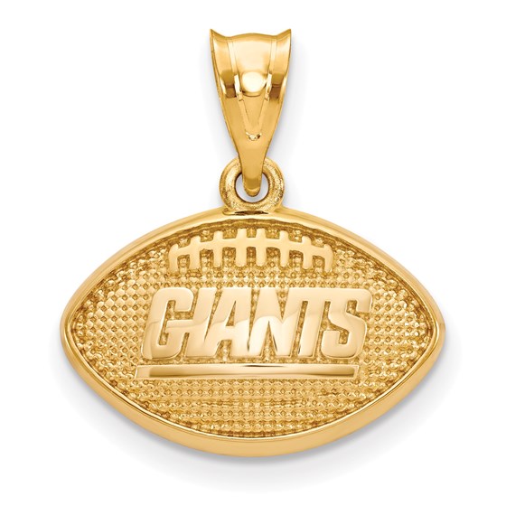 Sterling Silver Gold-plated New York Giants Football Pendant Sterling Silver Gold-plated New York Giants Football Pendant